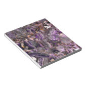 Abstract paars amethyst kwarts marmer graniet notitieblok (Schuin)