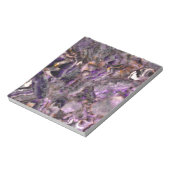 Abstract paars amethyst kwarts marmer graniet notitieblok (Linkerzijde)