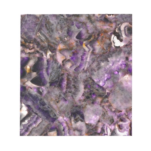 Abstract paars amethyst kwarts marmer graniet notitieblok (Voorkant)