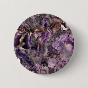 Abstract paars amethyst kwarts marmer graniet ronde button 5,7 cm