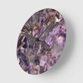 Abstract paars amethyst kwarts marmer graniet ronde klok (Hoek)