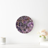Abstract paars amethyst kwarts marmer graniet ronde klok (Huis)