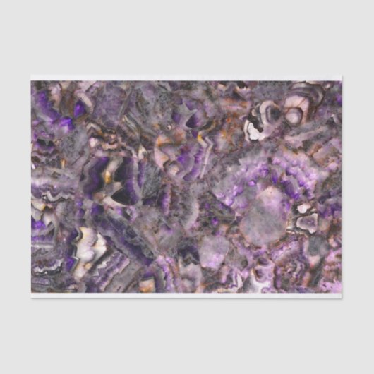 Abstract paars amethyst kwarts marmer graniet tissuepapier (Voorkant)