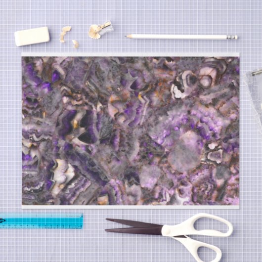 Abstract paars amethyst kwarts marmer graniet tissuepapier (Craft)