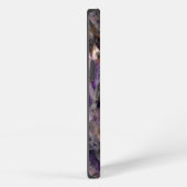 Abstract paars amethyst kwarts marmer monogram iPhone hoesje (Rechterkant)