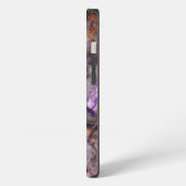 Abstract paars amethyst kwarts marmer monogram iPhone hoesje (Linkerkant)