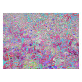 Abstract Paars Aqua en Roze Coneflower Garden Tafelkleed (Voorkant (Horizontaal))