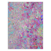 Abstract Paars Aqua en Roze Coneflower Garden Tafelkleed (Voorkant)