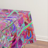 Abstract Paars Aqua en Roze Coneflower Garden Tafelkleed (Voorbeeld)