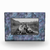 Abstract paars blauw blauwgroen kwarts marmer gran fotoblokken (Voorkant)