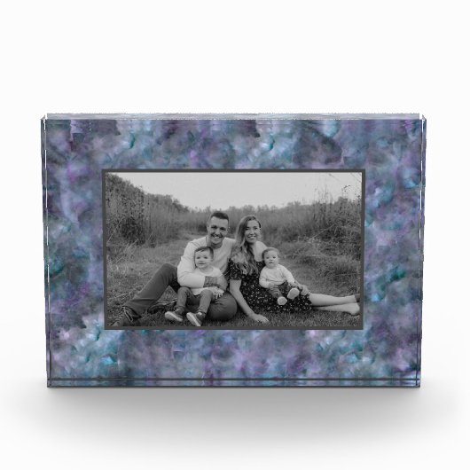 Abstract paars blauw blauwgroen kwarts marmer gran fotoblokken (Voorkant)