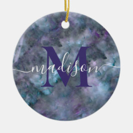 Abstract paars blauw blauwgroen kwarts marmer gran keramisch ornament