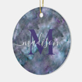 Abstract paars blauw blauwgroen kwarts marmer gran keramisch ornament (Links)