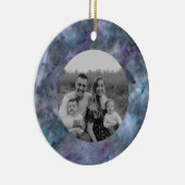 Abstract paars blauw blauwgroen kwarts marmer gran keramisch ornament (Rechts)