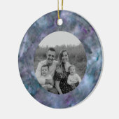 Abstract paars blauw blauwgroen kwarts marmer gran keramisch ornament (Links)