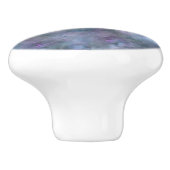 Abstract paars blauw blauwgroen kwarts marmer gran keramische knop (Zijkant)