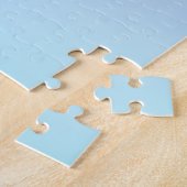 Abstract Paars Blauw Geometrisch Ombre Gradiënt Legpuzzel (Zijkant)