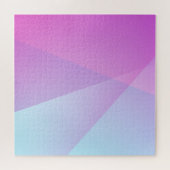 Abstract Paars Blauw Geometrisch Ombre Gradiënt Legpuzzel (Horizontaal)