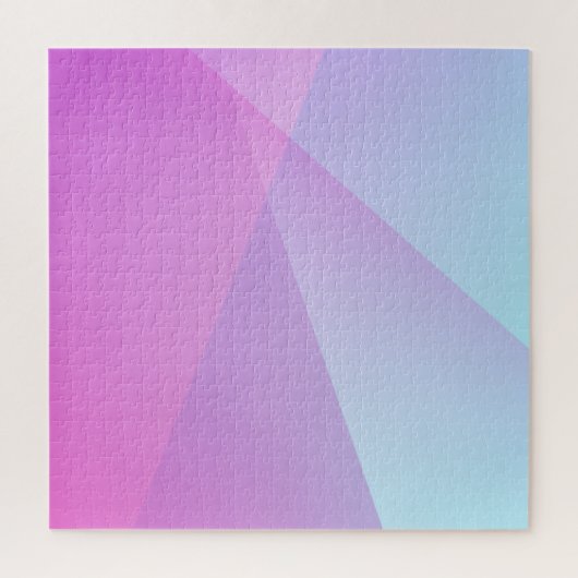 Abstract Paars Blauw Geometrisch Ombre Gradiënt Legpuzzel (Verticaal)