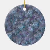Abstract paars blauw kwarts marmer graniet keramisch ornament (Achterkant)