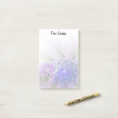 Abstract Paars blauw   ontwerp Post-it® Notes (Op bureau)