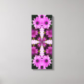 Abstract Paars Daisy Flowers Patroon Canvas Afdruk (Voorkant)