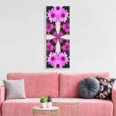 Abstract Paars Daisy Flowers Patroon Canvas Afdruk (Insitu (Woonkamer))