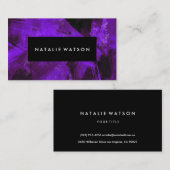Abstract Paars donker verf Modern Elegant Visitekaartje (Voorkant / Achterkant)