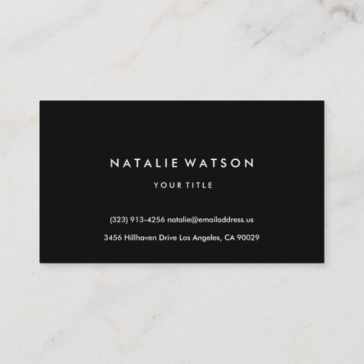 Abstract Paars donker verf Modern Elegant Visitekaartje (Achterkant)