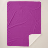 Abstract paars Effen Kleur Sherpa Deken (Voorkant)