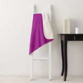 Abstract paars Effen Kleur Sherpa Deken (In situ)