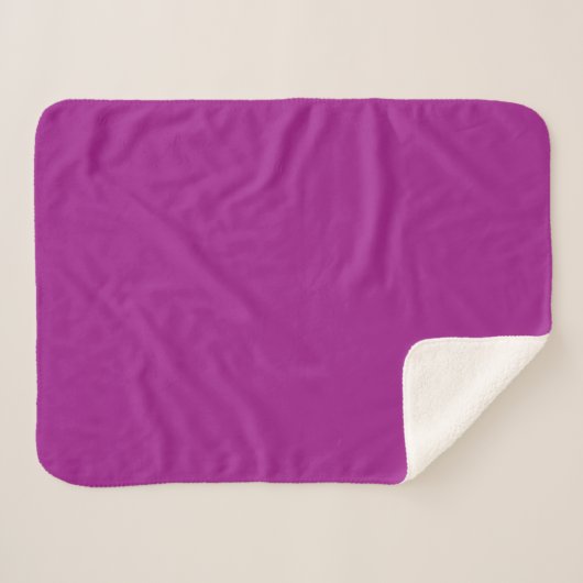 Abstract paars Effen Kleur Sherpa Deken (Voorkant (horizontaal))