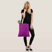 Abstract paars Effen Kleur Tote Bag (Op model)