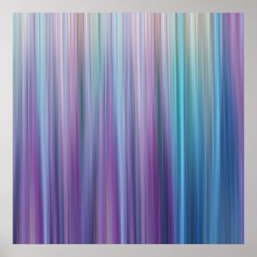 Abstract Paars en Blauwgroen loopvlakpatroon Poster (Voorkant)