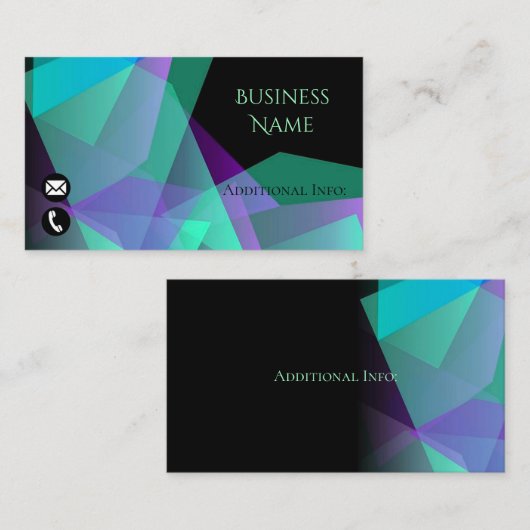 Abstract Paars en groen Visitekaartje (Voorkant / Achterkant)