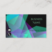 Abstract Paars en groen Visitekaartje (Voorkant)