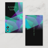 Abstract Paars en groen Visitekaartje 2 (Voorkant / Achterkant)