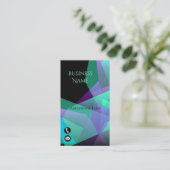 Abstract Paars en groen Visitekaartje 2 (Staand voorkant)