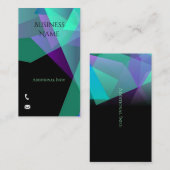 Abstract Paars en groen Visitekaartje 4 (Voorkant / Achterkant)