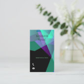 Abstract Paars en groen Visitekaartje 4 (Staand voorkant)
