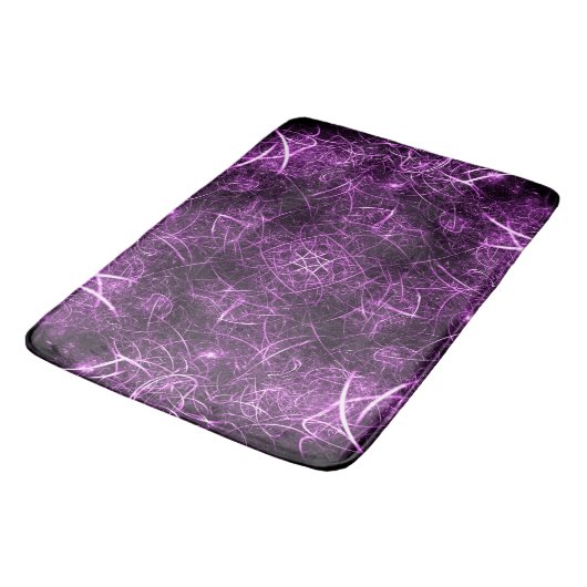 Abstract Paars Fractal_Bath Mat_Bathroom Decor Badmat (Gekanteld)