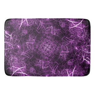 Abstract Paars Fractal_Bath Mat_Bathroom Decor Badmat