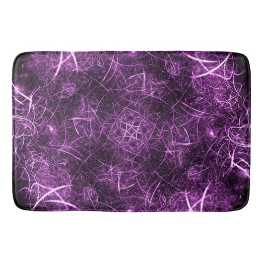 Abstract Paars Fractal_Bath Mat_Bathroom Decor Badmat (Voorkant)