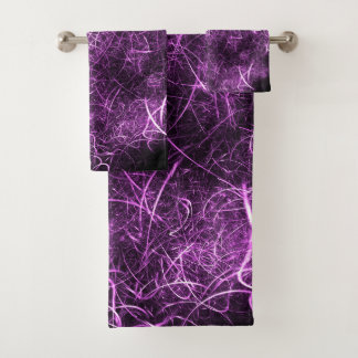 Abstract Paars Fractal_Bathroom-handdoekset Bad Handdoek