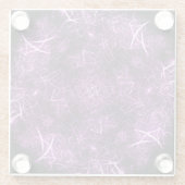 Abstract Paars Fractal_Unique Onderzetter Glazen Onderzetter (Achterkant)