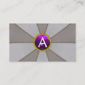 ABSTRACT, PAARS GEMSTONE MONOGRAM Pearl Visitekaartje (Achterkant)