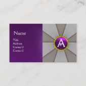 ABSTRACT, PAARS GEMSTONE MONOGRAM Pearl Visitekaartje (Voorkant)