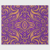 Abstract Paars Geometrisch Patroon Cadeaupapier (Vlak)