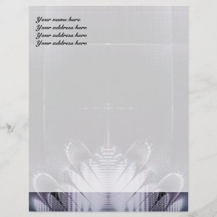 Abstract Paars Gepersonaliseerd Briefhoofd