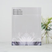 Abstract Paars Gepersonaliseerd Briefhoofd (Staand voorkant)